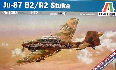 Italeri JU-87 B2/R2 Stuka Plastic Model Airplane Kit 1/72 Scale #551292