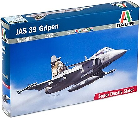 Italeri JAS 39 Gripen Swedish Multi-Role Fighter Plastic Model Airplane Kit 1/72 Scale #551306