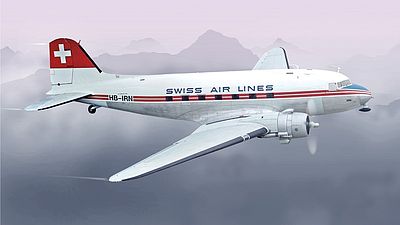 Italeri DC-3 Swissair Plastic Model Airplane Kit 1/72 Scale #551349