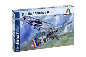 Italeri S.E.5a & Albatros D.III (2 Kits) Plastic Model Airplane Kit 1/72 Scale #551374 Italeri S.E.5a & Albatros D.III (2 Kits) Plastic Model Airplane Kit 1/72 Scale #551374