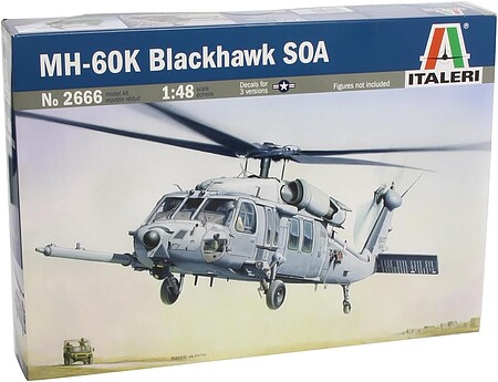 Italeri MH-60K Blackhawk SOA Plastic Model Helicopter Kit 1/48 Scale #552666