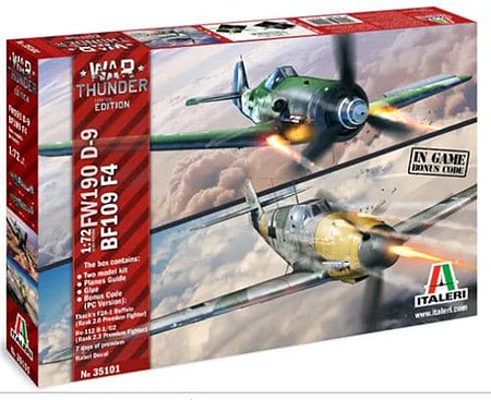 Italeri War Thunder-BF109/FW-190 D9 Plastic Model Airplane Kit 1/72 Scale #5535101