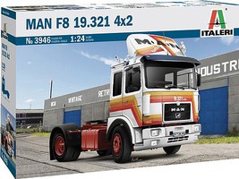 Italeri MAN F8 19.321 2-Axle Tractor Plastic Model Truck Vehicle Kit 1/24 Scale #553946
