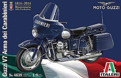 Italeri Moto Guzzi V75 Arma Dei Carabinieri Plastic Model Motorcycle Kit 1/9 Scale #554639