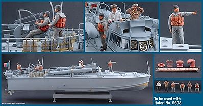Italeri MAS Boat Crew & Accessories Plastic Model Military Figures Kit 1/35 Scale #555611