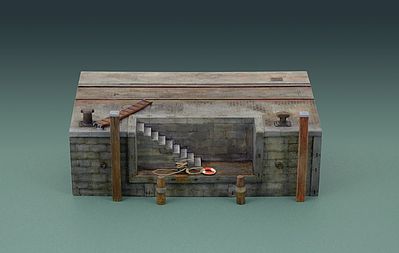 Italeri Dock with Stairs Plastic Model Diorama Kit 1/35 Scale #555615
