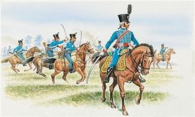 French Hussars Plastic Model Military Figure Kit 1/72 Scale #556008