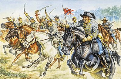Confederate Cavalry Set Civil War Imex 1/72 Scale Plastic Soldiers #504 