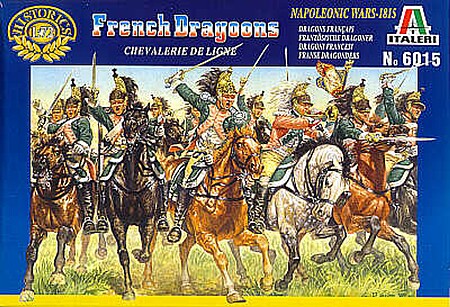 Italeri Napoleonic War French Dragoons Plastic Model Military Figure Kit 1/72 Scale  #556015s