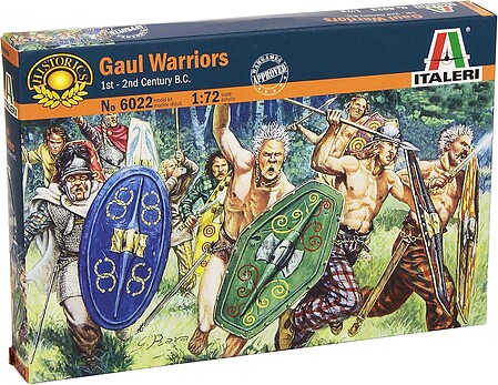 Italeri Gaul Warriors Soldiers Plastic Model Military Figure Kit 1/72 Scale #556022