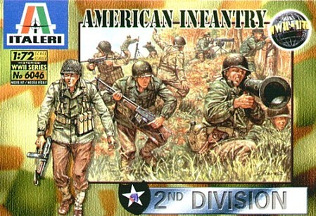 Italeri WWII US Infantry 2nd Division Plastic Model Military Figure Kit 1/72 Scale #556046