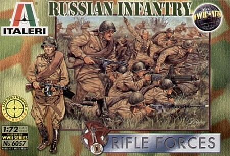 Italeri Russian Infantry WWII Plastic Model Military Figure Kit 1/72 Scale #556057