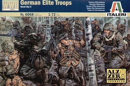 Italeri WWII German SS Plastic Model Military Figure Kit 1/72 Scale #556068