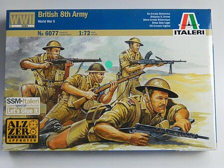 Italeri WWII British 8th Army Soldiers Plastic Model Military Figure Kit 1/72 Scale #556077