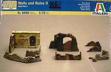 Italeri Walls And Ruins II Plastic Model Military Diorama 1/72 Scale #556090