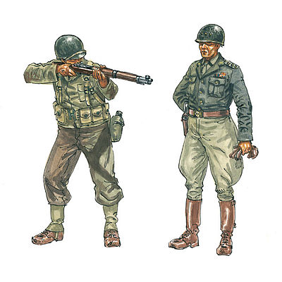 Italeri U.S. WWII Infantry Plastic Model Military Figure Kit 1/72 Scale #556120