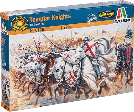 Italeri Medieval Era Templar Knights Plastic Model Military Figure Kit 1/72 Scale #556125