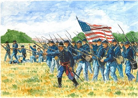 union soldiers painting