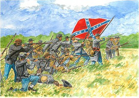 Italeri American Civil War Confederate Infantry Plastic Model Military Figure Kit 1/72 #556178 Italeri American Civil War Confederate Infantry Plastic Model Military Figure Kit 1/72 #556178