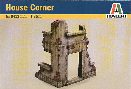 Italeri House Corner Plastic Model Military Diorama 1/35 Scale #556413