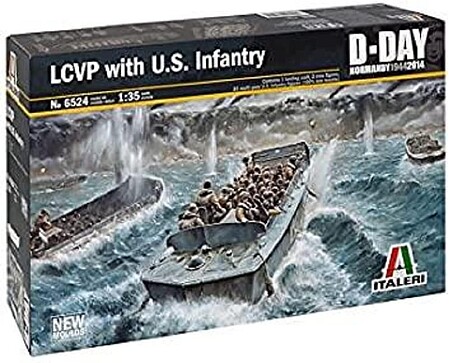 Italeri LCVP with US Infantry Plastic Model Military Vehicle Kit 1/35 Scale #556524