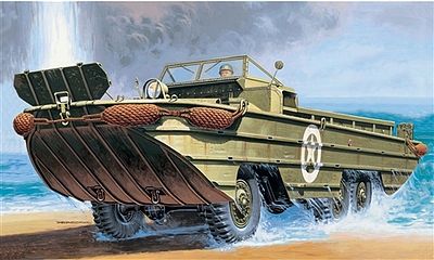 Italeri DUKW WWII Amphibious Vehicle Plastic Model Military Vehicle Kit 1/72 Scale #557022