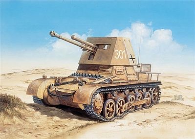 Italeri Panzerjager I Tank -- Plastic Model Military Vehicle Kit -- 1/72 Scale -- #557058