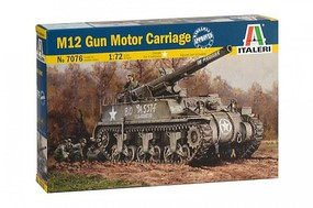 Italeri M12 Motor Gun Carriage Plastic Model Military Vehicle Kit 1/72 Scale #557076