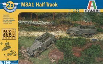 Italeri Fast Assemble Half Track Plastic Model Military Vehicle Kit 1/72 Scale #557509