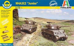 Italeri M4A3E2''JUMBO'' Plastic Model Military Vehicle Kit 1/72 Scale #557520