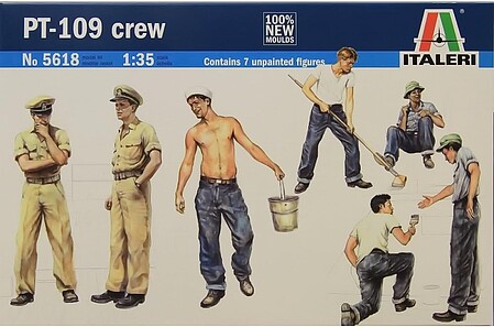 Italeri PT 109 Crew/Accessories Plastic Model Military Figure Kit 1/35 Scale #5618s