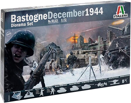 Italeri Battle of Bastogne December 1944 Plastic Model Military Diorama Kit 1/72 Scale #6113s