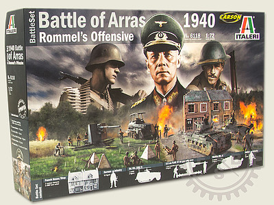 Italeri WWII Battle Set 1940 Battle of Arras Plastic Model Military Diorama 1/72 Scale #6118s