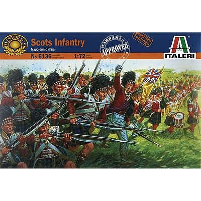 Italeri Scottish Infantry Plastic Model Military Figure Kit 1/72 Scale #6136s