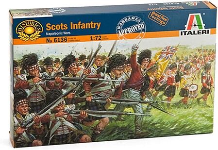 Italeri Scottish Infantry Plastic Model Military Figure Kit 1/72 Scale #6136s