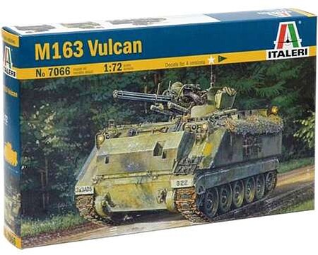 Italeri Vietnam War M163 Vulcan Tank Plastic Model Military Vehicle Kit 1/72 Scale #7066s