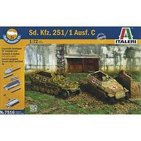 Sd.Kfz.251/1 Ausf.C Personnel Carrier Plastic Model Military Vehicle Kit 1/72 Scale #7516s