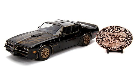 Jada-Toys 1/24 Smokey & The Bandit 1977 Pontiac Firebird w/Replica Belt Buckle Diecast Model Car #30998