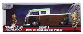 Jada-Toys 1/24 Guardians of the Galaxy 1963 VW Bus Pickup w/Groot Figure
