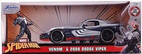 Jada-Toys 1/24 Spiderman 2008 Dodge Viper w/Venom Figure Jada-Toys 1/24 Spiderman 2008 Dodge Viper w/Venom Figure