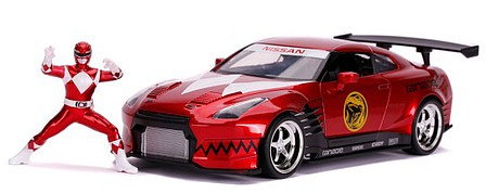 Jada-Toys 1/24 Power Rangers 2009 Nissan GT-R w/Red Ranger Figure