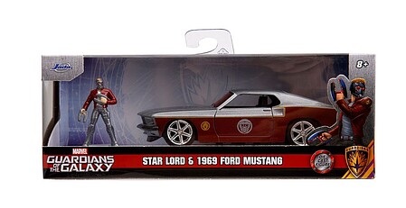 Jada-Toys 1/32 Guardian of the Galaxy 1969 Ford Mustang w/Star Lord (Quill) Figure