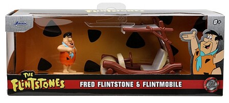 Jada-Toys 1/32 Flintmobile w/Fred Flinstone Figure