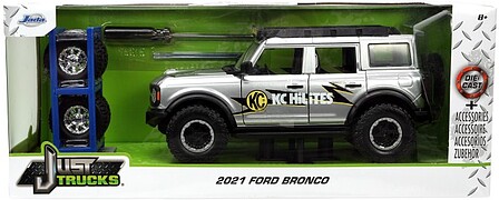 Jada-Toys 1/24 2021 Ford Bronco SUV w/Extra Tires & Rack