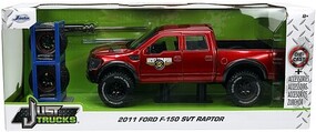 Jada-Toys 1/24 2011 Ford F150 SVT Raptor Pickup Truck w/Extra Tires & Rack