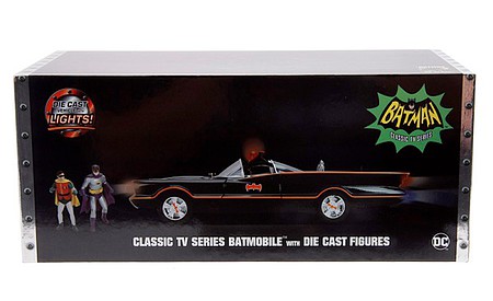 Jada-Toys 1/18 1966 Classic TV Series Batmobile (Lighted) w/Batman & Robin Figures