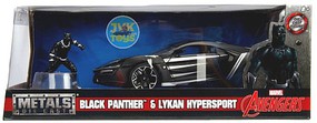 Jada-Toys 1/24 Avengers Lykan Hypersport w/Black Panther Figure Jada-Toys 1/24 Avengers Lykan Hypersport w/Black Panther Figure