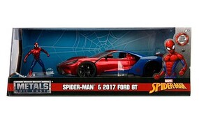 Jada-Toys 1/24 2017 Ford GT Car w/Spiderman Figure Jada-Toys 1/24 2017 Ford GT Car w/Spiderman Figure