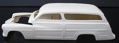 JimmyFlintstone 1949 Chopped Mercury Woody Wagon Resin Body Plastic Model Vehicle Accessory 1/25 #nb282