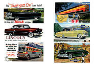 JL 1940s &1950s Automobile Signs Set 2 Model Railroad Billboards HO Scale #173
